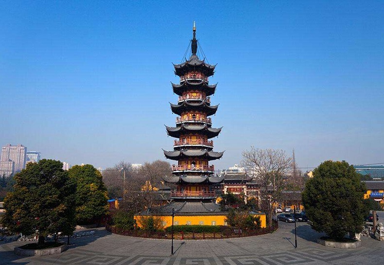 上海市龍華塔采用直川科技傾角傳感器進行實... 